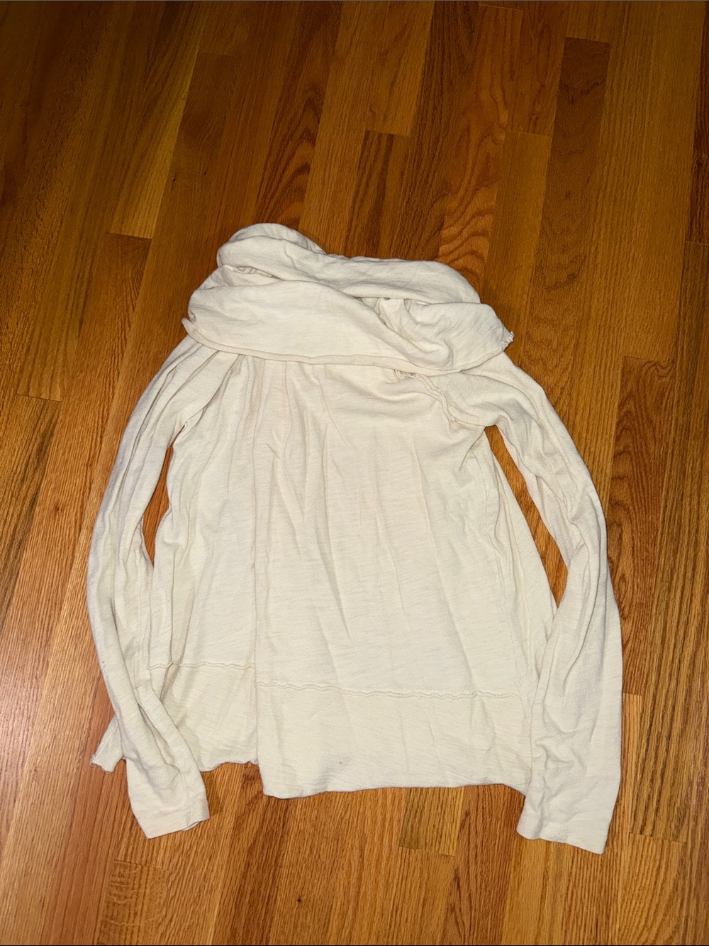 Cream Lightweight Hooded Long-Sleeve Top - Picture 3 of 3